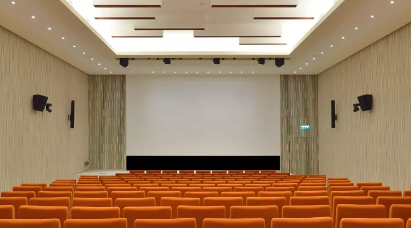 Photo de l'intérieur de l'auditorium Jean Rouch au Musée de l'Homme