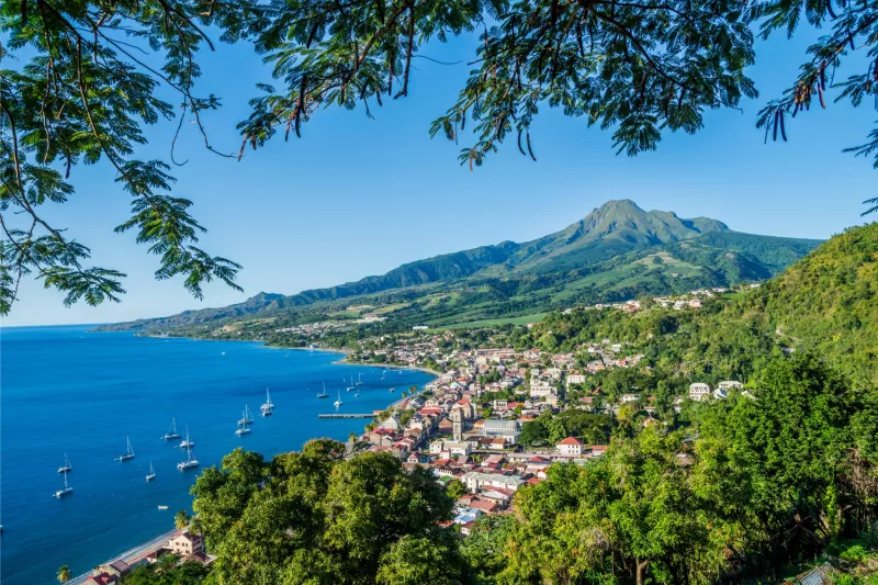 Baie de Saint-Pierre, proche de la Montagne Pelée en Martinique